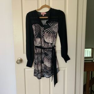 Ted Baker sheer sleeve wrap dress